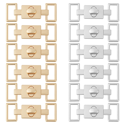 12 шт. 2 цвета сплав поворотный замок застежки, поворотный замок для изготовления кошелька