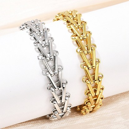 304 женские браслеты-цепочки со звеньями из нержавеющей стали, треугольные