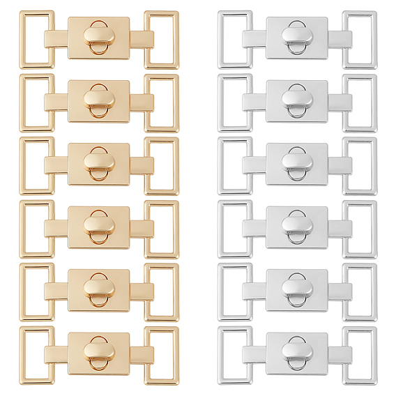 12 шт. 2 цвета сплав поворотный замок застежки, поворотный замок для изготовления кошелька