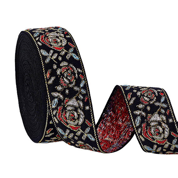 16.5ярдов полиэстеровой ленты с вышивкой в этническом стиле, для аксессуаров одежды