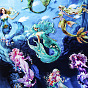 5Pcs Beautiful Mermaid PET Adhesive Waterproof Stickers Set, for DIY Photo Album Diary Scrapbook Decorative