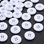 4-Hole Resin Buttons, Flat Round