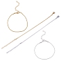 2Pcs 2 Colors 304 Stainless Steel Snake Chain Bracelets for Women