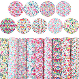 Искусственная кожа, прямоугольник с цветочным узором