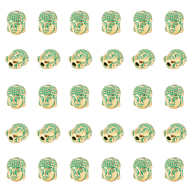 40Pcs Alloy Beads, Buddha's Head
