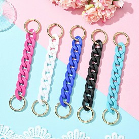 5 шт 5 цвета акриловые витые цепи сумки удлинители цепи, с пружинными кольцами из цинкового сплава, аксессуары для замены сумок