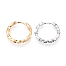 Серьги из 304 нержавеющей стали, твист кольцо