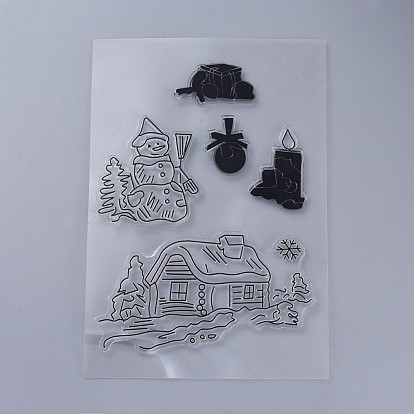 Christmas Silicone Stamps, for DIY Scrapbooking, Photo Album Decorative, Cards Making, Stamp Sheets