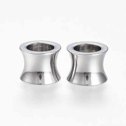 201 из нержавеющей стали бусы, бусины с большим отверстием, ваза