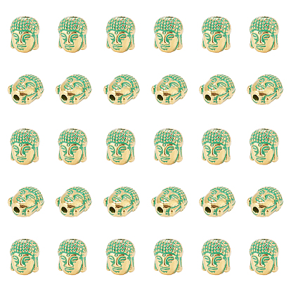 40Pcs Alloy Beads, Buddha's Head