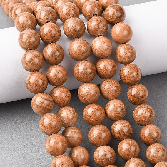 Нити бусин из натуральной тигровой яшмы, круглые