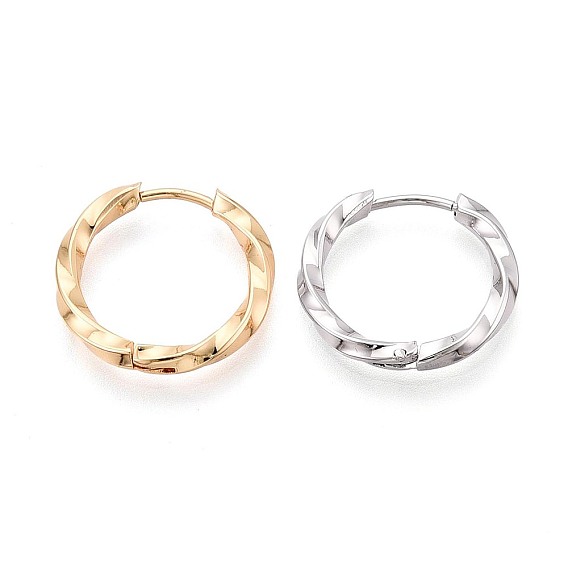 Серьги из 304 нержавеющей стали, твист кольцо