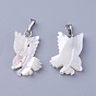 Shell Pendants, with Brass Findings, Hawk