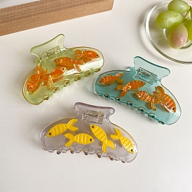 Cellulose Acetate Claw Hair Clips, Fish