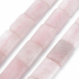Naturel a augmenté perles de quartz brins, rectangle