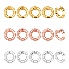 15 шт. 3 стили 925 соединительные кольца из стерлингового серебра с фиксатором, круглое открытое прыжковое кольцо