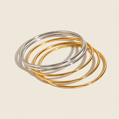 5 шт. 304 простые браслеты из нержавеющей стали для женщин