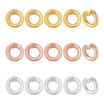 15 шт. 3 стили 925 соединительные кольца из стерлингового серебра с фиксатором, круглое открытое прыжковое кольцо