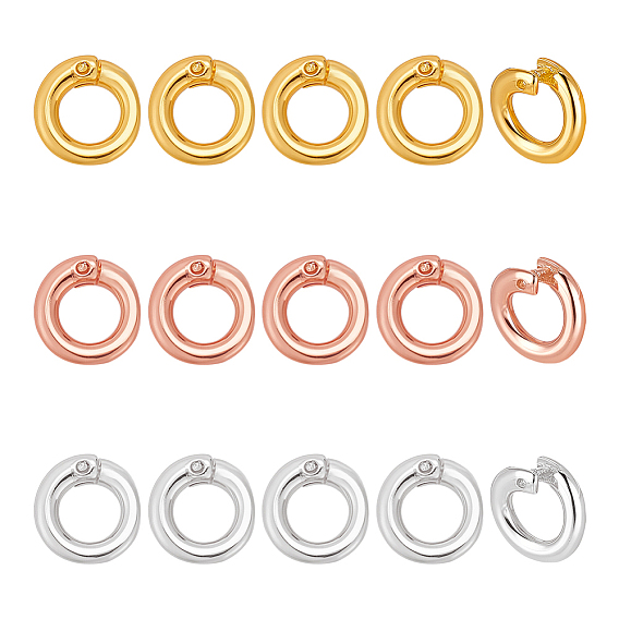 15 шт. 3 стили 925 соединительные кольца из стерлингового серебра с фиксатором, открытый круг