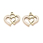 304 нержавеющей стальной эмали подвески, двойные сердечные прелести, ионное покрытие (ip), долговечный, золотые