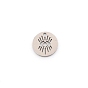 201 Stainless Steel Pendant, Flat Round with Evil Eyes