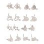 304 Stainless Steel Stud Earring Findings, with Loop, Stainless Steel Color