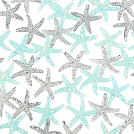 40Pcs 2 Colors Plastic with Opaque Resin Cabochons, Starfish