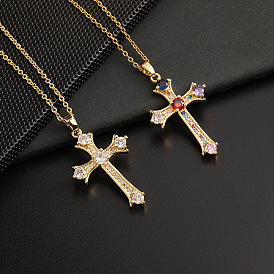 Hip-hop Cross Necklace Pendant Unisex Couple Clavicle Chain Fashionable Minimalist Jewelry