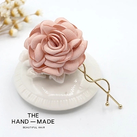 Cloth Flower Twist Clip, Hair Accessories for Woman Girls