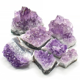 Natural Drusy Amethyst Mineral Specimen Display Decorations, Raw Amethyst Cluster, Nuggets