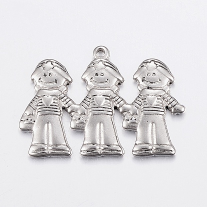 Pendentifs en acier inoxydable, humaine