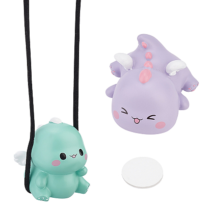2 Style Resin Dinosaur Display Decorations & Pendant Decoration, for Dollhouse Accessories