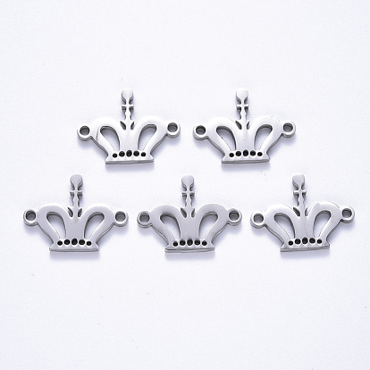 201 Stainless Steel Links Connectors, Laser Cut, Crown