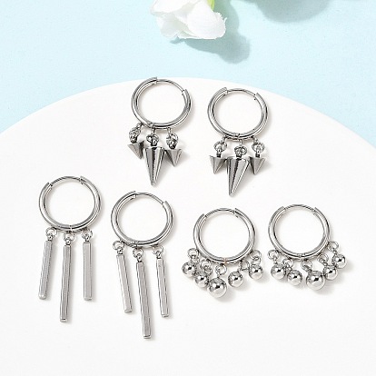 304 серьги из нержавеющей стали из люстр, с 201 кольцом из нержавеющей стали и 316 серьгами-гвоздиками из нержавеющей стали