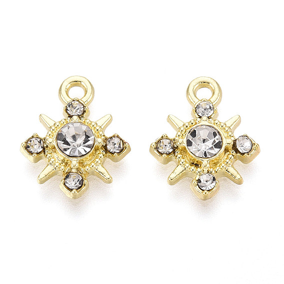 Подвески из сплава с покрытием стойки и стразами, передача, без кадмия, без никеля и без свинца