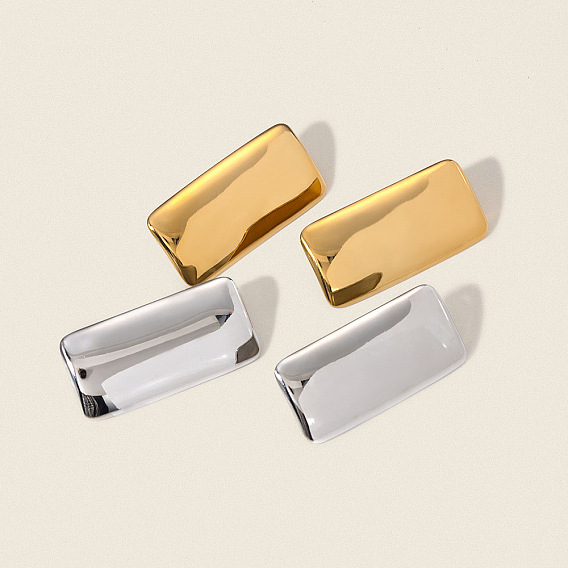 Минималистичные геометрические серьги-гвоздики из нержавеющей стали для женщин и мужчин