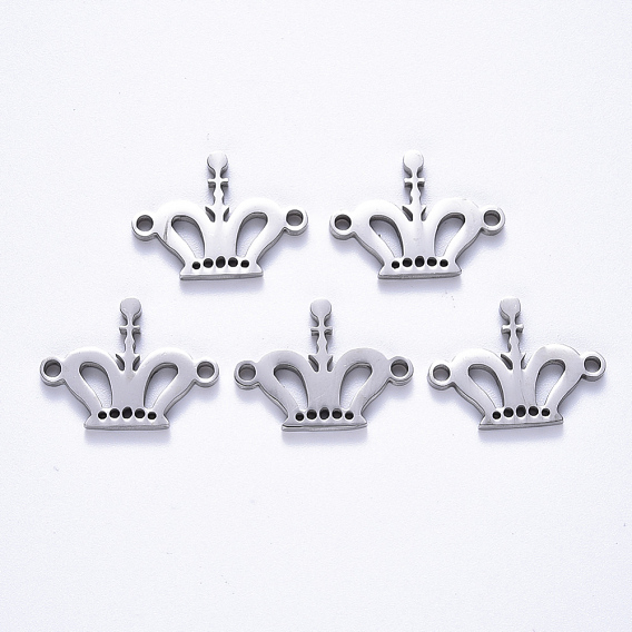 201 Stainless Steel Links Connectors, Laser Cut, Crown