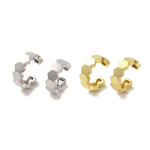 Серьги-клипсы из латуни с покрытием стойки, долговечный, без свинца и без кадмия