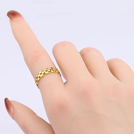 Retro S925 Sterling Silver Chain Ring for Women - Fashionable and Versatile Hip Hop Style