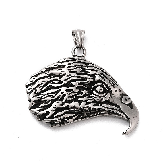 Ретро 304 из нержавеющей стали большие кулоны, оберег голова орла