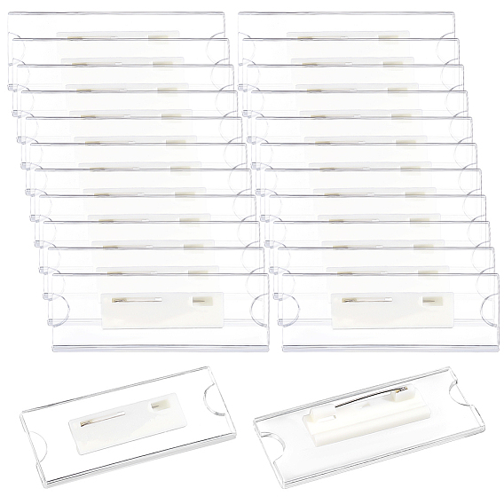 36Pcs Acrylic Brooch Findings, Adhesive Back Bar Pins with Iron Pins