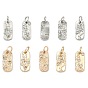 Подвески из прозрачного кубического циркония с микропаве в виде пяти элементов, выполненные в тематике пяти элементов., прямоугольник амулеты