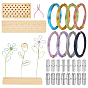 8 рулоны 8 цвета 5 алюминиевая проволока, круглые, для diy craft, с 1миниатюрной крестовой отверткой из углеродистой стали, 16шт. шт. шт. шт. шт. шт. кронштейны для полок из холоднокатаной стали, 1 Деревянные подставки из поликарбоната для алюминиевой проволоки