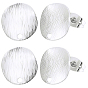 20pcs boucles d'oreilles à tige rondes et plates en laiton, avec boucle, avec écrous à oreilles en laiton