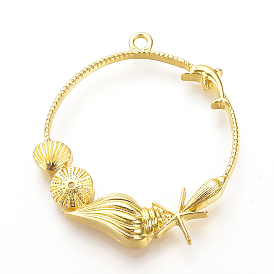 Стойки из пластика с открытыми задними подвесками, для diy уф смолы, эпоксидная смола, Прессованные цветочные украшения, без кадмия, без никеля и без свинца, плоские круглые с оболочкой