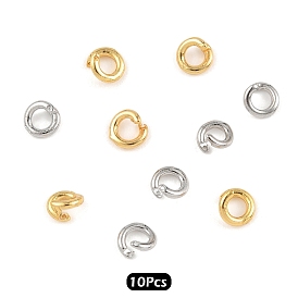 10шт 2 цвета латуни открытые соединительные кольца, круглые кольца