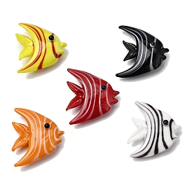 Магнит на холодильник ручной работы, изготовленный методом выдувания стекла., тропических рыб