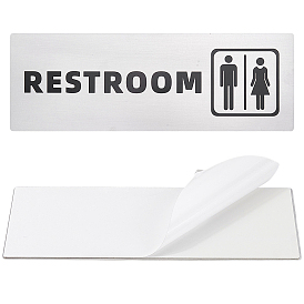 2шт. алюминиевые таблички для туалета (женский/мужской), прямоугольные