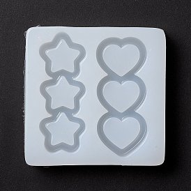 Triple Star & Triple Heart Silicone Molds, Shaker Molds, Quicksand Molds, Resin Casting Molds,for UV Resin & Epoxy Resin Jewelry Craft Making