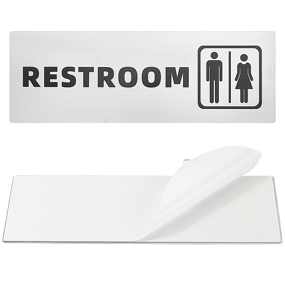 2шт. алюминиевые таблички для туалета (женский/мужской), прямоугольные